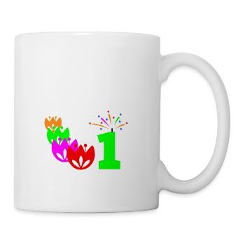1st day birthday - Coffee/Tea Mug - white - Right