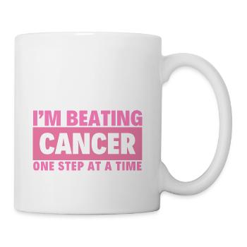 I'm Beating Cancer One Step At A Time Awareness - Coffee/Tea Mug - white - Right