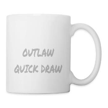 Outlaw quick draw - Coffee/Tea Mug - white - Right