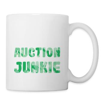 Auction Junkie green camo - Coffee/Tea Mug - white - Right