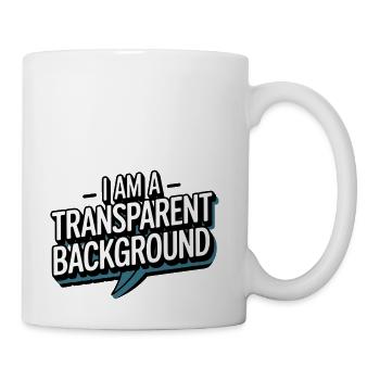 Bold Sans-Serif Font White Text with Shadow Effect - Coffee/Tea Mug - white - Right