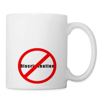A traffic sign with prohibited discrimination - Coffee/Tea Mug - white - Right