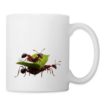 a_group_of_ants_working - Coffee/Tea Mug - white - Right