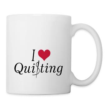 I love Quilting - Coffee/Tea Mug - white - Right