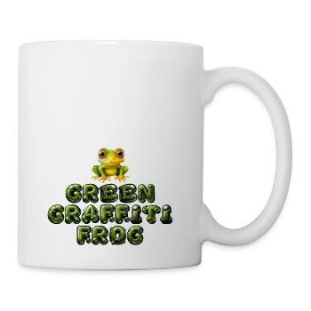 Green Graffiti Frog 🐸 Yes, that's me! - Coffee/Tea Mug - white - Right