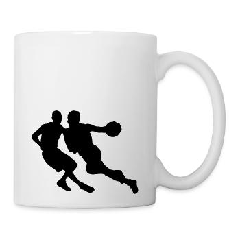 Basketball players in action - Coffee/Tea Mug - white - Right