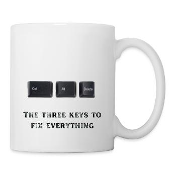 CTR + DEL + ALT: RESTART for Enthusiasts and Geeks - Coffee/Tea Mug - white - Right