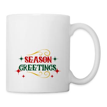 season greeting - Coffee/Tea Mug - white - Right