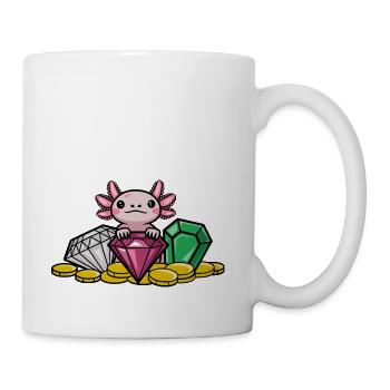 Axolotl Guardian Of The Treasure - Coffee/Tea Mug - white - Right