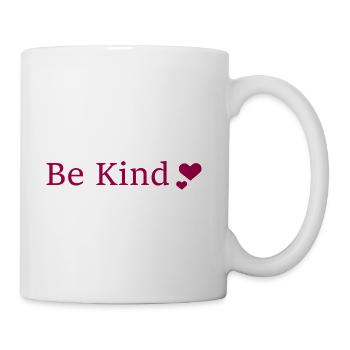 Be Kind – Positive Message Typography Design - Coffee/Tea Mug - white - Right