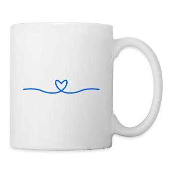Heart Line | Minimal Love Graphic - Coffee/Tea Mug - white - Right