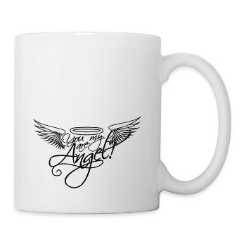 halo angel wings god spray spray stamp design awar - Coffee/Tea Mug - white - Right