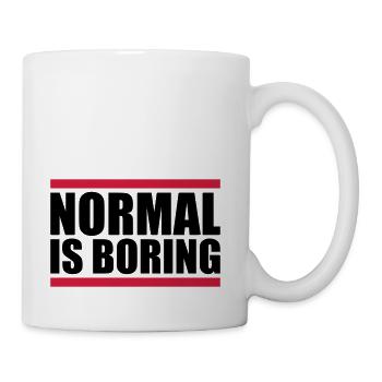 Normal is boring - Coffee/Tea Mug - white - Right