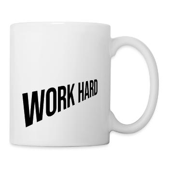 Design work hard - Coffee/Tea Mug - white - Right
