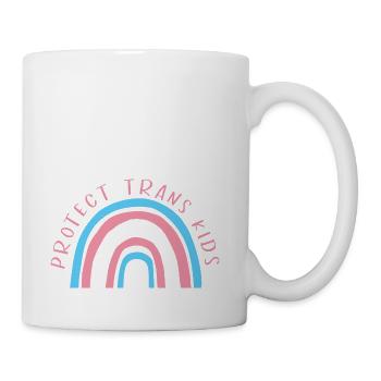 Protect Trans Kids Rainbow - Coffee/Tea Mug - white - Right