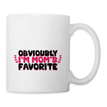 Obviously I'm Mom's Favorite 13 - Coffee/Tea Mug - white - Right