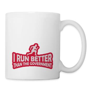 run better than government - Coffee/Tea Mug - white - Right