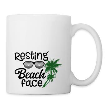 Resting Beach Face - Coffee/Tea Mug - white - Right