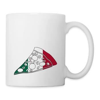 italian slice of pizza - Coffee/Tea Mug - white - Right