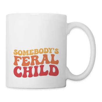 Groovy Somebody's Feral Child Retro - Coffee/Tea Mug - white - Right
