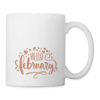 hello february - Coffee/Tea Mug - white - Right