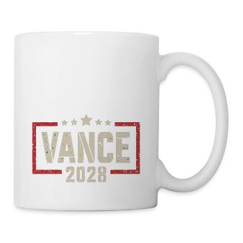 Vance 2028 President Election Campaign US Flag - Coffee/Tea Mug - white - Right