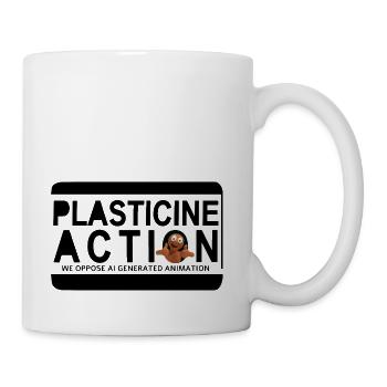 Plasticine action Shirt - Coffee/Tea Mug - white - Right