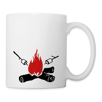 Roasting Marshmallows - Coffee/Tea Mug - white - Right