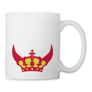 Horns crown - Coffee/Tea Mug - white - Right