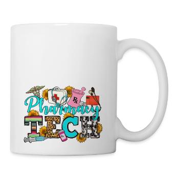 Pharmacy Tech Because Pharmacists need heroes - Coffee/Tea Mug - white - Right