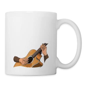 playing guitar - Coffee/Tea Mug - white - Right