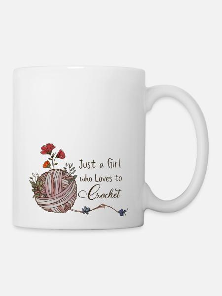 Just A Girl Who Loves To Crochet - Coffee/Tea Mug - white