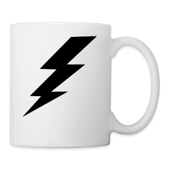 lightning bolt - Coffee/Tea Mug - white - Right