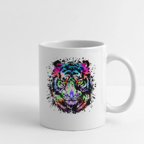 Color Splash Tiger Head - Colorful Tiger Face - Coffee/Tea Mug