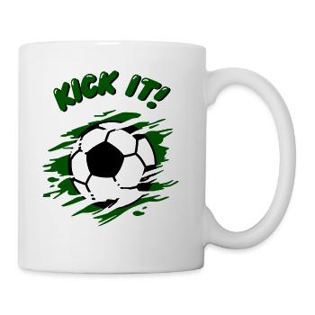Kick It Soccer Ball - Coffee/Tea Mug - white - Right