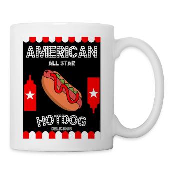 American Hotdog Foodies - Coffee/Tea Mug - white - Right