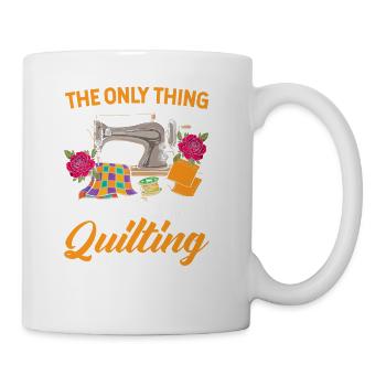 Funny Quilting It Began As A Harmless Hobby Quilt - Coffee/Tea Mug - white - Right