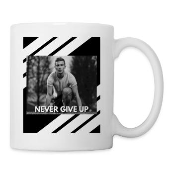 Printed T-shirt sports black and white - Coffee/Tea Mug - white - Right