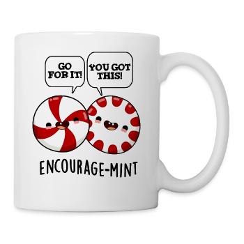 Encourage Mint Cute Candy - Coffee/Tea Mug - white - Right