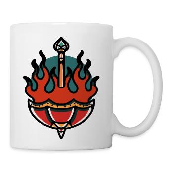 Burning Umbrella - Coffee/Tea Mug - white - Right