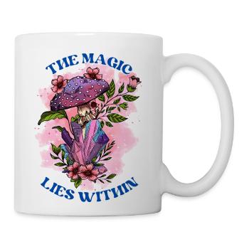 The Magic Lies Within Self Love Positive Quote - Coffee/Tea Mug - white - Right