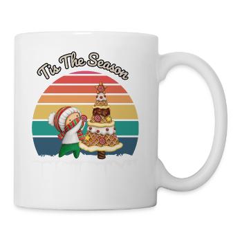 Christmas Tree Cake Tis the season - Coffee/Tea Mug - white - Right