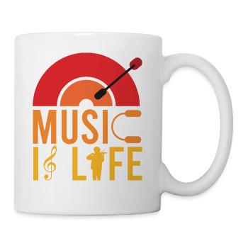 Music is Life - Coffee/Tea Mug - white - Right
