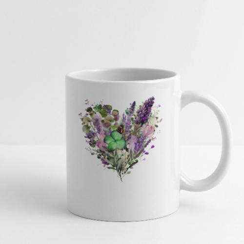 Walk in Love Spring Clover Flowers Heart - Coffee/Tea Mug
