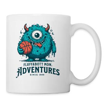 Art Illustration monster - Coffee/Tea Mug - white - Right