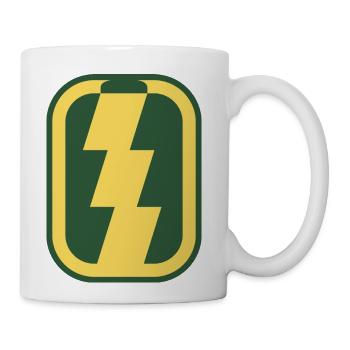 strong battery icon a green natural power source - Coffee/Tea Mug - white - Right