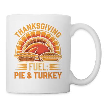 Thanksgiving Feast Vibes: Pie and Turkey Celebrate - Coffee/Tea Mug - white - Right