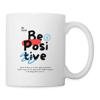 Be Kind Positive Quote T-Shirt - Coffee/Tea Mug - white - Right