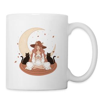 Enchanted Autumn Witch & Moonlight - Coffee/Tea Mug - white - Right