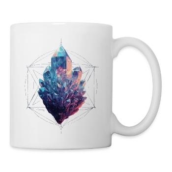 Crystal Prism in Geometric Frame - Coffee/Tea Mug - white - Right